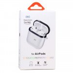 Wholesale AirPods Wireless Charging Cover Case Hard Silicone Protective Skin for Airpods (Black)